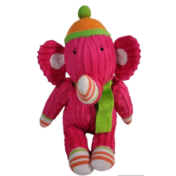 Monkeez & Friends Stella Hot Pink Elephant Plush 2012 11" Great Clean Condition - Picture 1 of 6